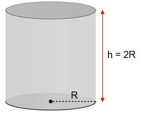 Calcule a razão Al/At, onde Al é a área lateral e At é a área total de um  cilindro... Resposta comentada ~ Phi ao Quadrado