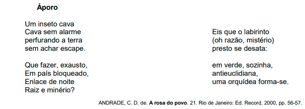 o poema procura da poesia fala sobre o quê? ​ 