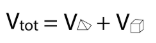 V_{total} = V_{piramide} + V_{paralelepipedo}